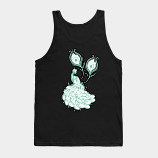 Peacock in tattoo style Tank Top